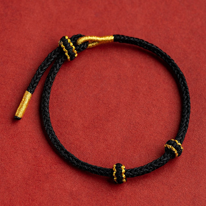 셀링뉴 [조절가능] 행운팔찌 소원팔찌 빨간 행운 매듭 팔찌 실 줄 끈팔찌 얇은팔찌