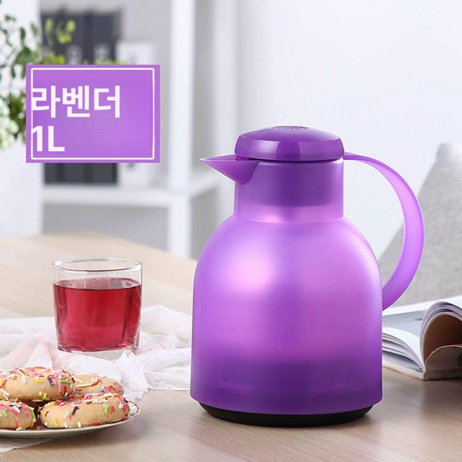 엠사 삼바 보온보냉 1L 주전자 파우더로즈, 1개, 1ml, 라벤더