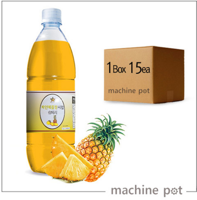별코리아 파인애플향 슬러시원액 파인애플맛 슬러시시럽 1L 15ea, 15개