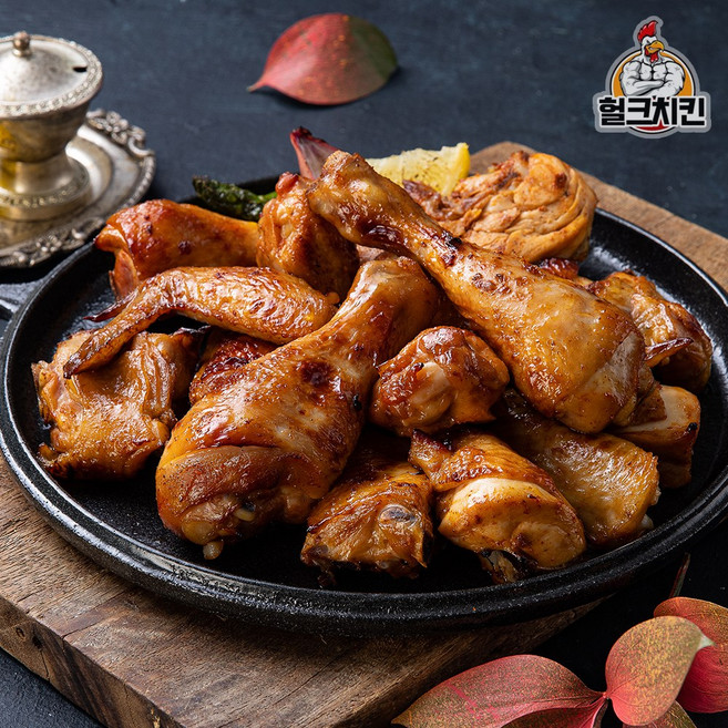 [헐크치킨] 100%국내산 오븐구이 치킨 1+1+1 (총 3팩) 에어프라이어 통닭 간편조리, 3개, 650g