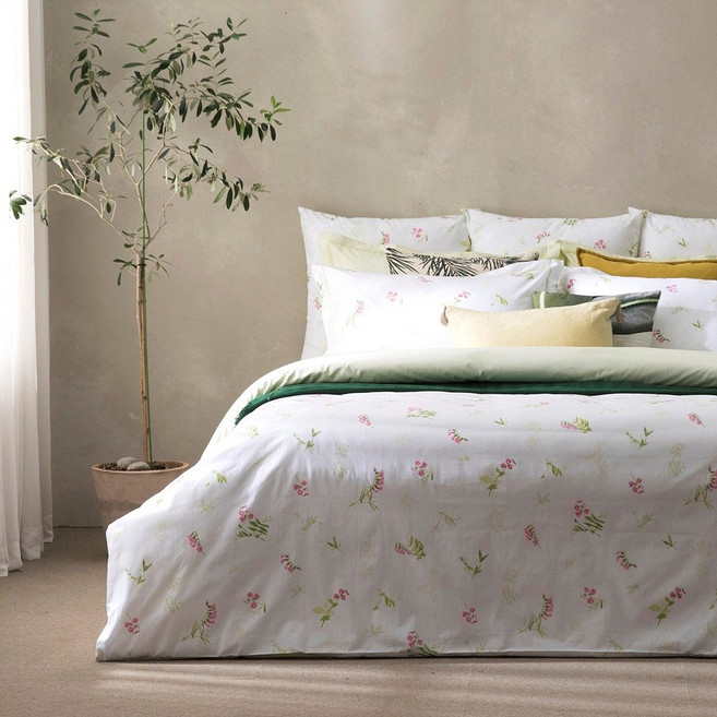 [전고객이불솜] 블랑데보쥬 프랑스직수입 퍼케일면 호텔식 침구 풀세트 (인소시앙로제) 이불커버+매트리스커버+베개커버