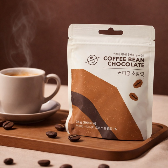 [마르코스] 커피빈 커피콩 다크 초콜릿, 1개, 35g