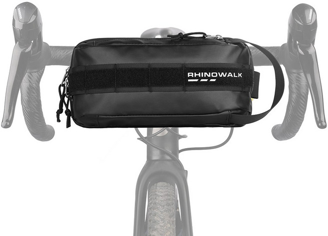 라이노워크 자전거 핸들가방 프론트백 핸들바 가방 RK24930, 블랙, 1개