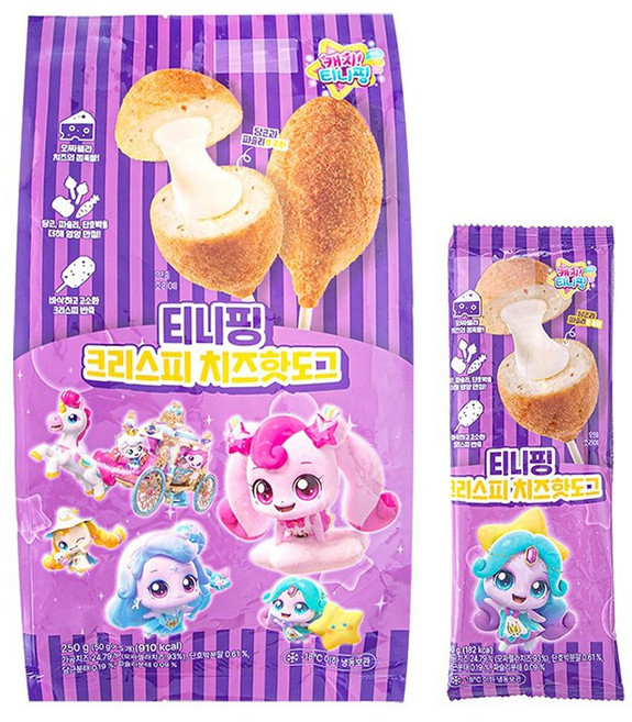 티니핑 크리스피 치즈핫도그, 2개, 250g