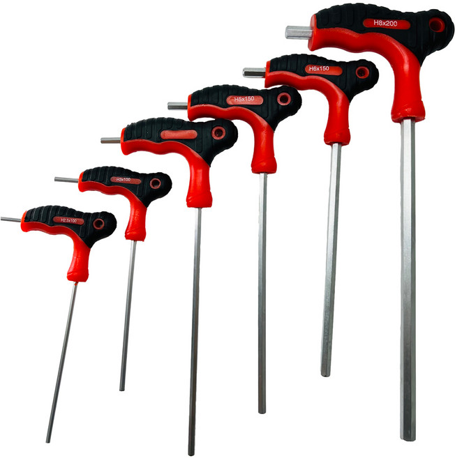 자전거 차량 정비 육각렌치 T핸들 렌치 세트, 1세트