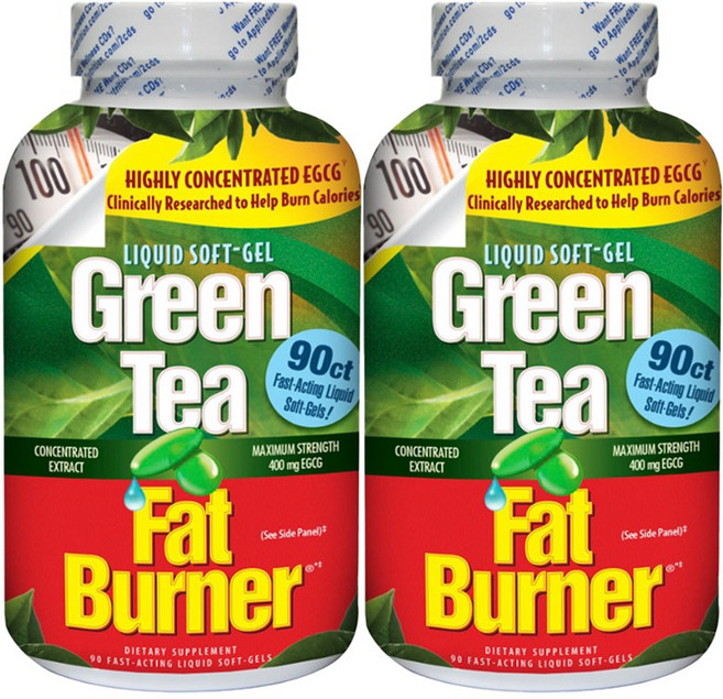 어플라이드뉴트리션 그린 티 팻 버너 패스트-액팅 리퀴드 소프트젤, 90정, 2개