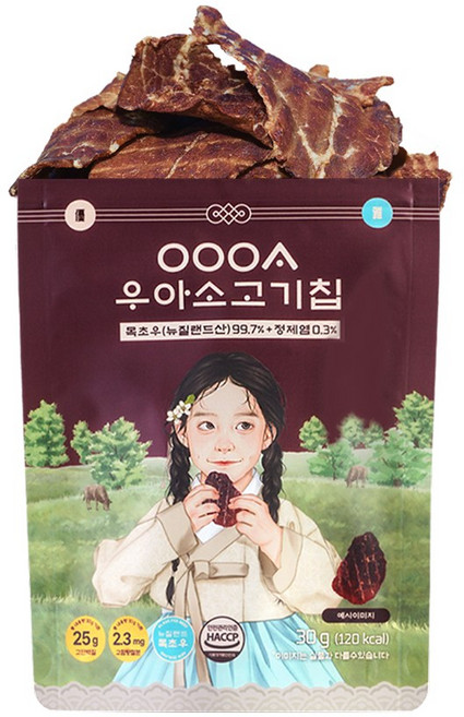 우아 소고기칩, 1개, 30g