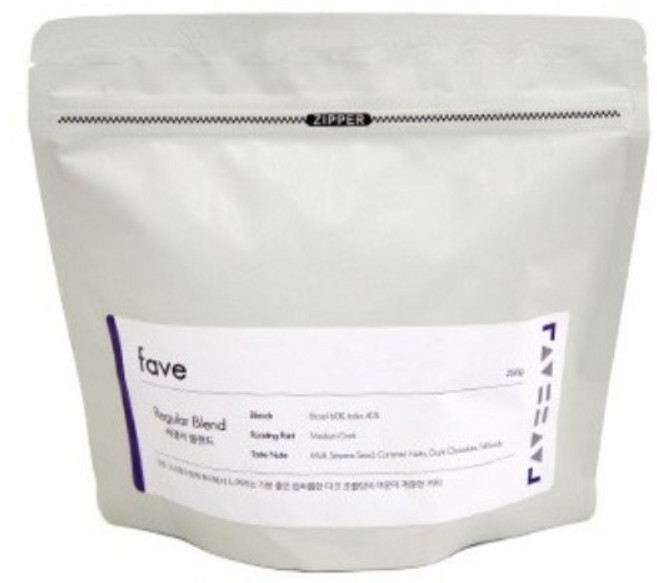 페이브 하우스 블렌드 원두 레귤러 블렌드, 1개, 250g, 홀빈(분쇄안함)