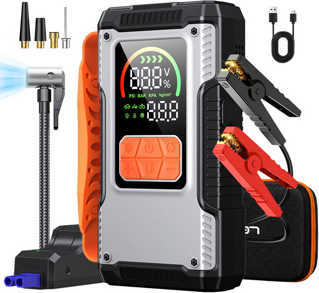 3위 - ACMEZING차량용 점프스타터 + 에어펌프 + 16000mAh 대용량 보조배터리 + LED 컬러 디스플레이