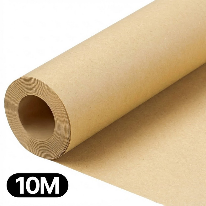 딜러버 크라프트 선물 포장지 크라프트지 롤 45cm X 10M, 1개, 브라운