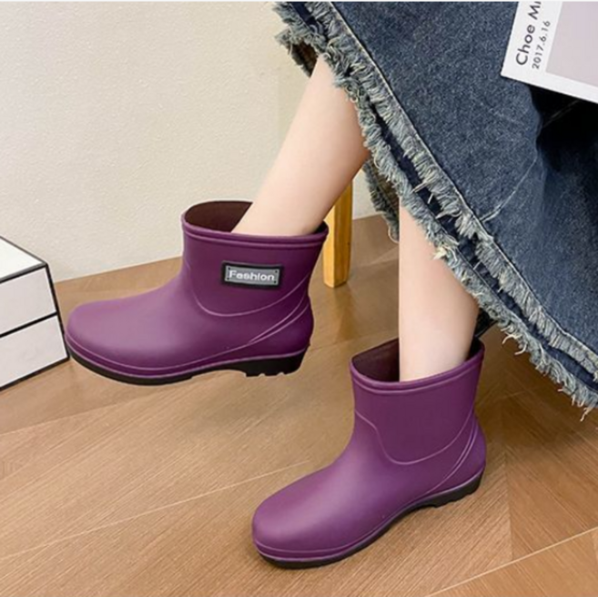 두루머리 가벼운 여성 경량 레인부츠 미들