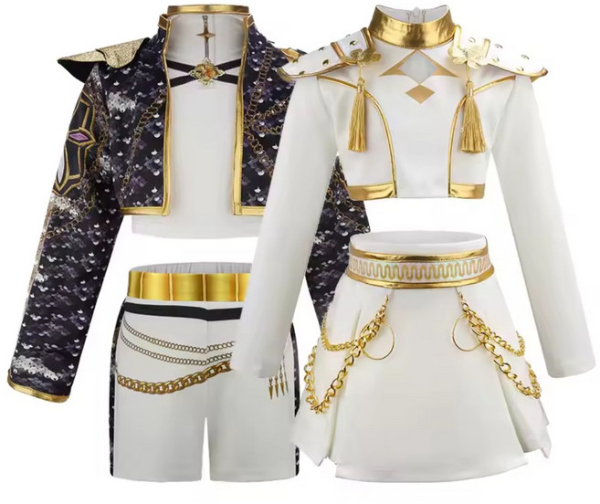 케이팝 데몬 헌터스 헌트릭스 코스튬 코스프레 의상 루미 조이 무대 케데헌 어린이 할로윈