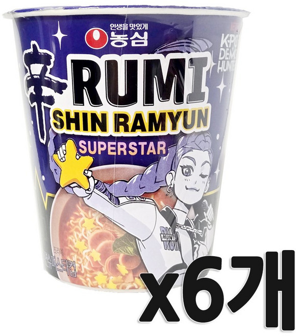 신라면 슈퍼스타컵 65g, 6개