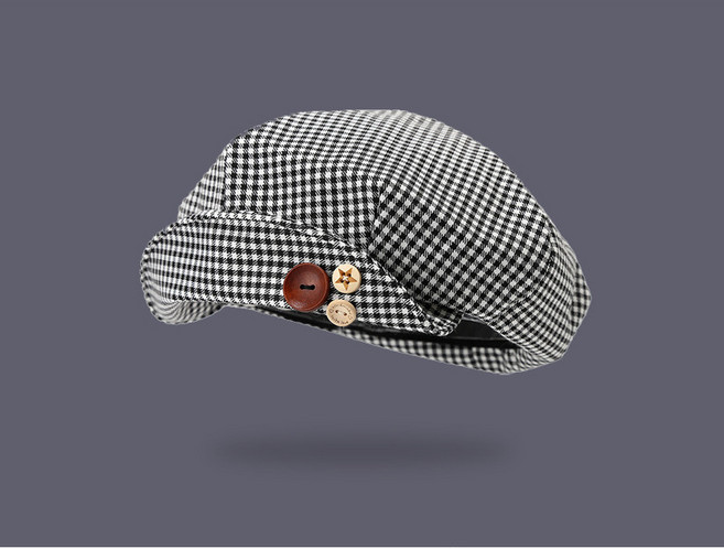 해피유통여성 패션 체크 볼캡 캐주얼 기본 디자인 XG19