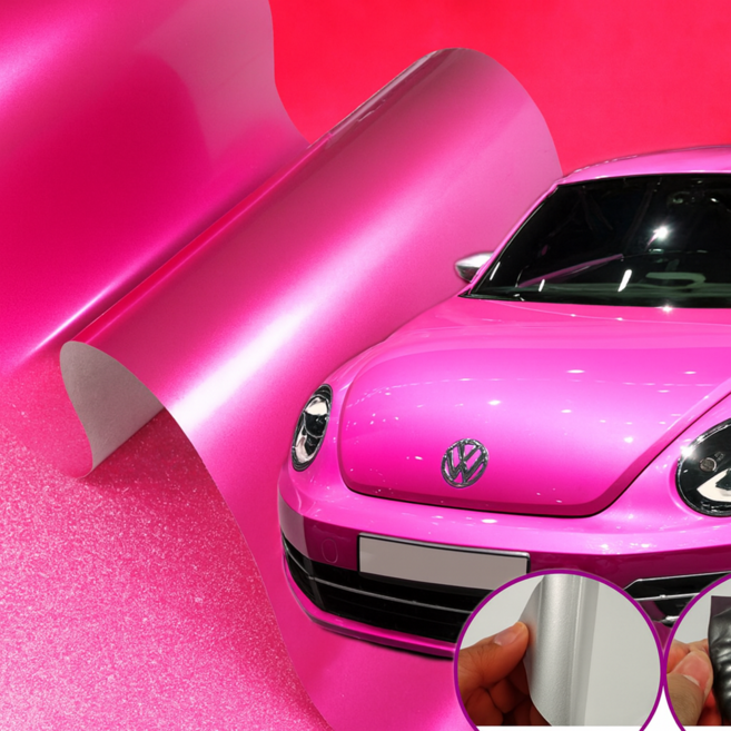 카메이크업 차량용 랩핑필름 랩핑지 랩핑 시트지 유광, 핑크 152cmx25cm(연결재단), 1개