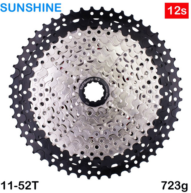 [썬샤인]자전거 스프라켓/MTB 12단11-52t 719g 시마노HG바디용, 1개