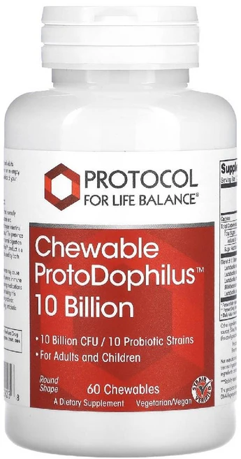 프로토콜포라이프 츄어블 프로토 도피러스 Chewable ProtoDophilus 60정, 1개 - 쿠팡