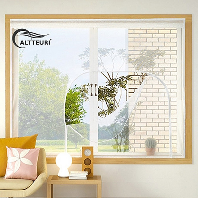 창문 방충망 지퍼식 환기가능 모기 해충 차단, 지퍼방충망 창문-대, 1개