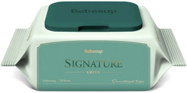 베베숲 시그니처 그린 유아물티슈, 70g, 20매, 1개