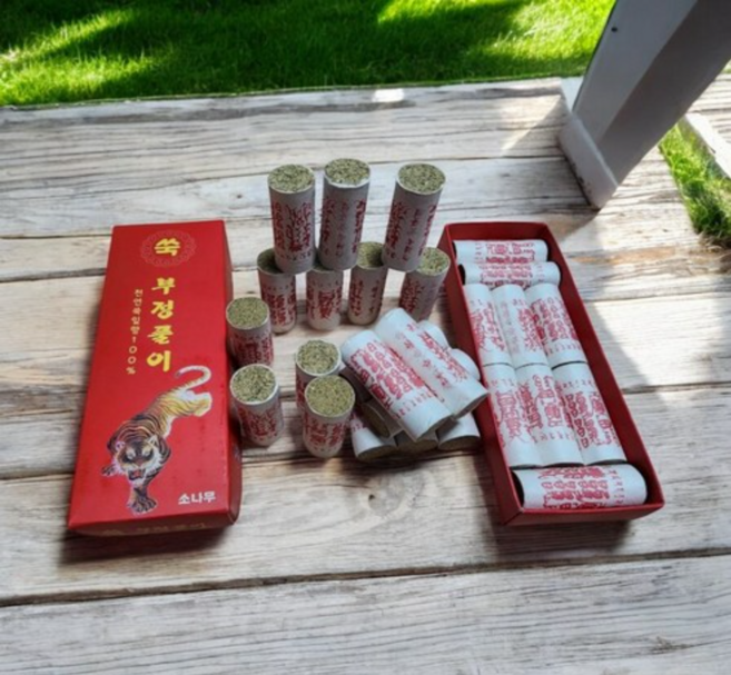 일송 호랑이 쑥 천연 쑥뜸 부정풀이 액막이 쑥봉 제사 냄새제거 1갑(9개입), 30개, 호랑이쑥부정풀이