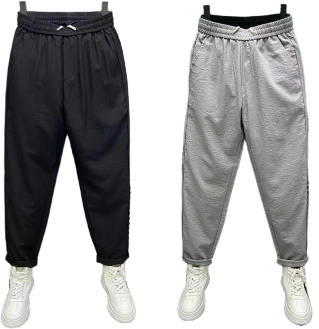 십전십미 여름 얇은 아이스 마소재 캐주얼 바지 슬림핏 슬랙스 통바지