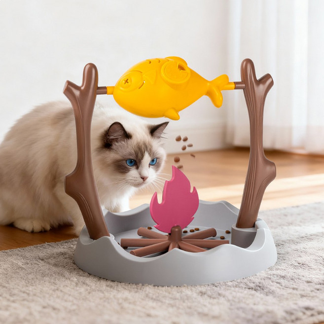 호밍사이 애완 노즈워크장난감 먹이 먹이 주기 장난감 IQ 장난감 강아지 장난감 고양이 노즈워크, 1개, 갈색