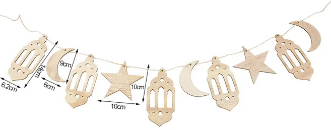 나무 이드 무바라크 장식 라마단 이슬람 펜던트 알 Adha 파티 용품 카림 선물, 09 M