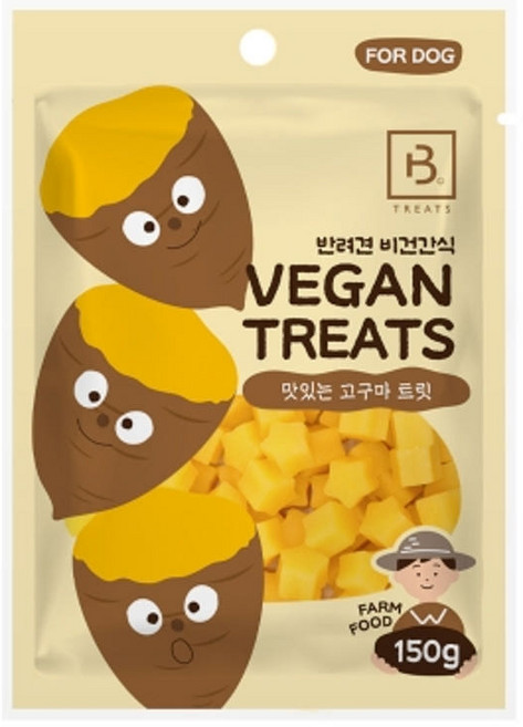 브리더랩 비건트릿 강아지 간식, 150g, 3개