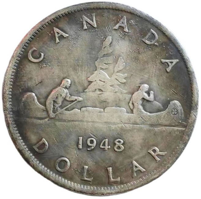 기념 주화 캐나다 고대 동전 컬렉션 실버 기념품 크라운 킹 홈 장식 챌린지 1948