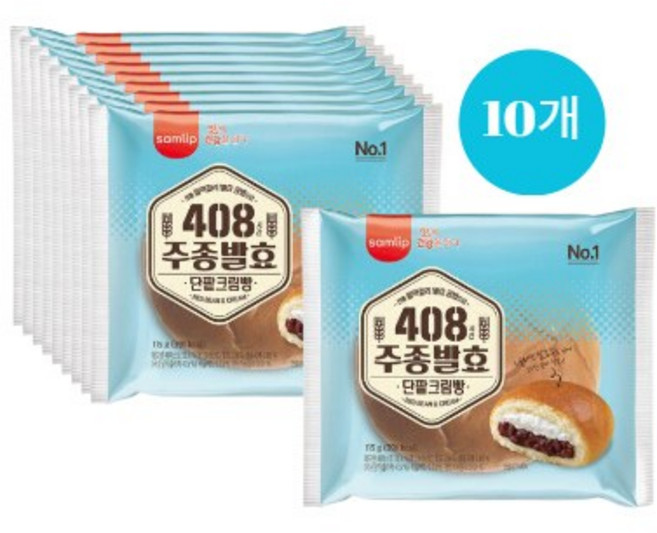 삼립 주종 단팥크림빵 115g, 10개