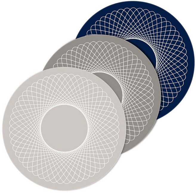 인덕션보호매트 스크래치 커버 패드 원형 실리콘 인덕션 받침 20cm, 1세트, 화이트 라인