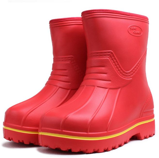 슈퍼카미트 겨울 가벼운 방한 레인부츠 털 장화 미끄럼방지