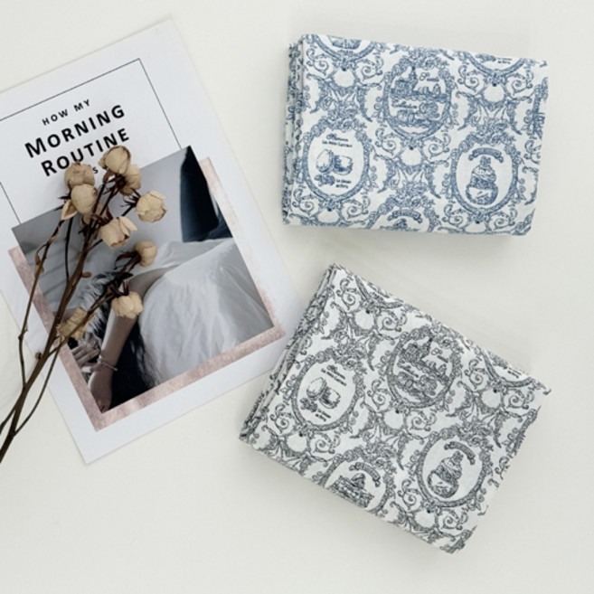 원단싸 빈티지 바이오워싱 린넨천 15수 원단 앞치마 주방 홈카페 메종 드 카페 2종, 블루, 1개