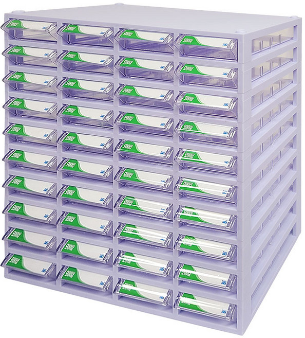 모아이샵 다용도 투명 수납함(소형) 수납함, 04_수납함 40칸, 에스바이올렛