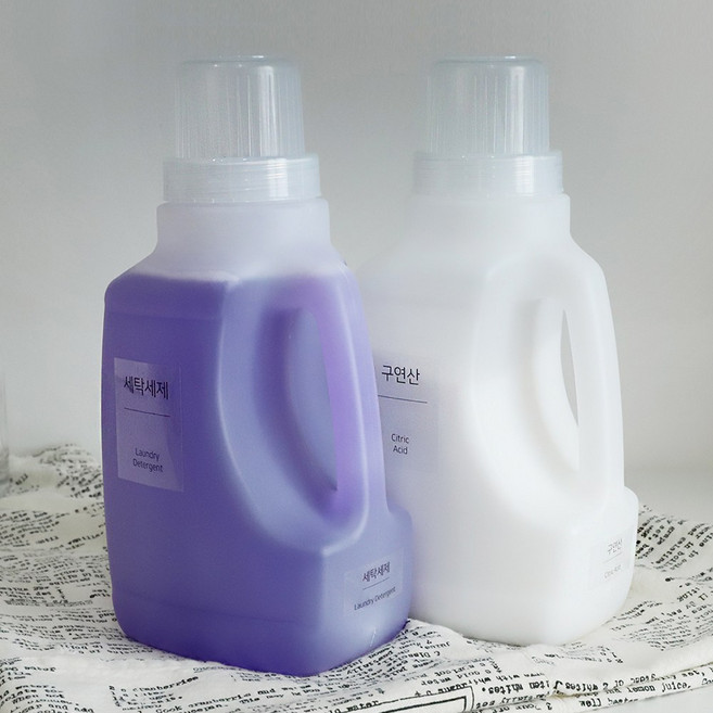 벨로시오 세제 리필 소분용기 1L 2P + 라벨지 세트, 1개