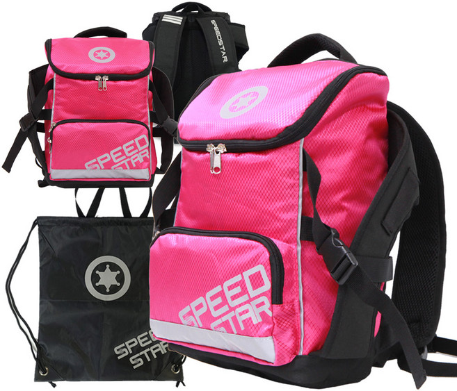 스피드스타 프로 아동용 인라인가방 + 보조가방, 1개, 핑크