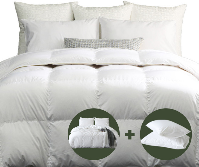 [올인원 웨딩패키지] [폴란드95%] 프리미엄 구스다운세트(구스이불+베개+커버 풀세트)