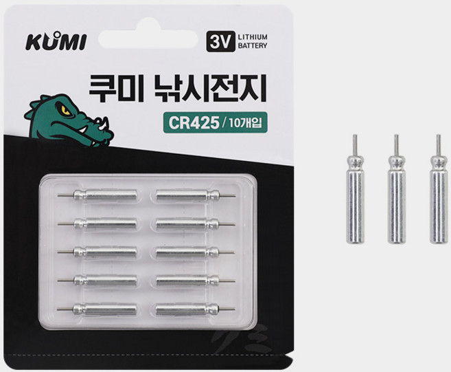 쿠미 낚시전지 CR425 10개입, 1세트