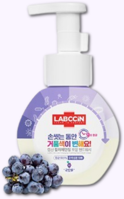 랩신 컬러체인징 포딩 핸드워시 포도향, 250ml, 3개
