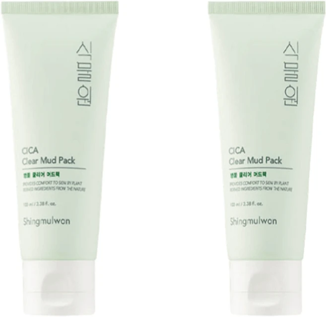식물원 병풀 클리어 머드팩 100ml 2개, 1개입 - 쿠팡