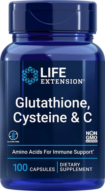 유통기한임박 12월22년) Life Extension 글루타치온 시스테인 & C 100캡슐, 100정, 1개 - 쿠팡
