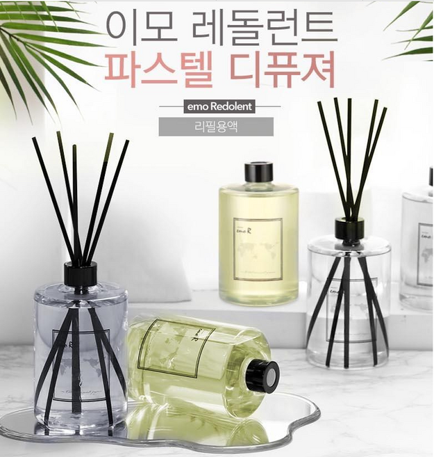 EMO 이모레돌런트 대용량 디퓨저 리필 500 X 4 병, 1세트, 500ml, 블랙체리
