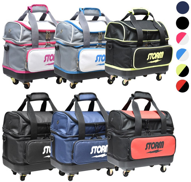 스톰 2024 1볼 캐스터 롤러백 볼트 [6컬러], 화이트블루, 1개