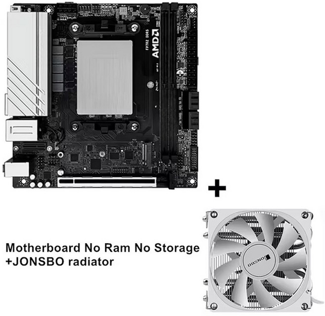 저렴한 Kingnovy N17 NAS 메인보드 AMD Ryzen 9 7940HS ES 프로세서 소프트 라우터 VPN Openwrt 베어본 DIY, Motherboard JONSBO, Ryzen 9 8945HS