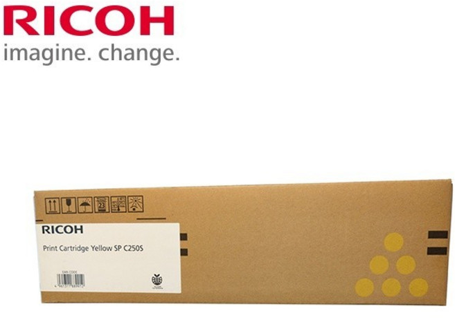 RICOH SP C250S 原廠彩色碳粉匣, 1個, SP C250S黃色, 黃色