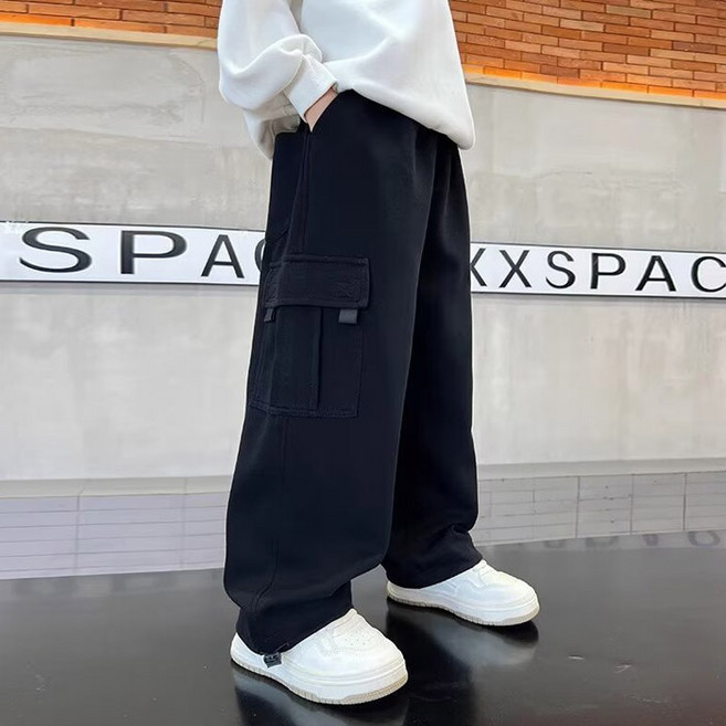 봄 주니어 렌치 카고와이드 트레이닝팬츠