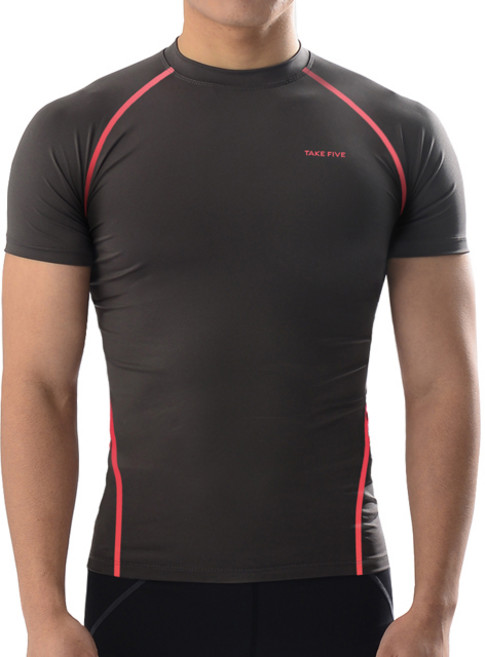 테이크파이브 남자 기능성 머슬핏 반팔 스포츠이너웨어 딥그레이