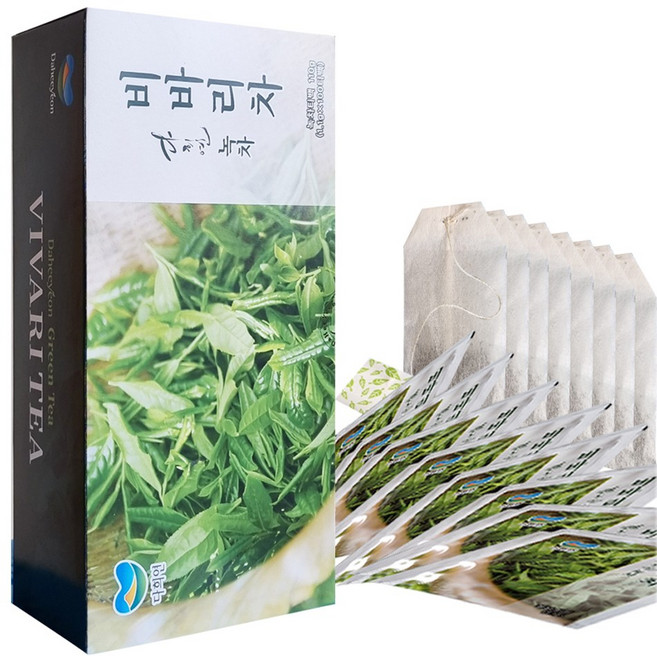 어린잎 건강한 힐링 차 다희연 비바리차 유기농 녹차 티백 TBV100, 100개입, 1.1g, 1개