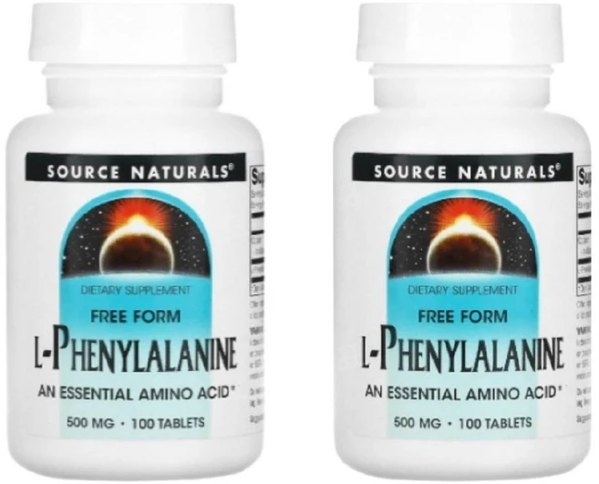 소스내추럴스 엘 페닐알라닌 500mg 100정 2개 L Phenylalanine, 30개, 2팩 - 쿠팡