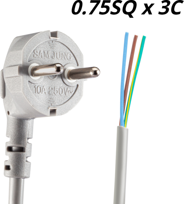 삼정 전원케이블 파워코드 탈피 전원선 3C 코드선 3구 회색, 5m, 1개